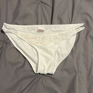 White lacy bikini bottom